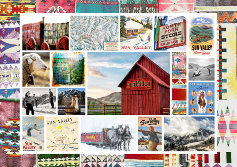 Sun Valley Retro Collage | Tissue Paper