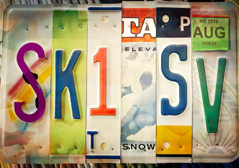 Ski SV | Sun Valley | License Plate | Rectangle