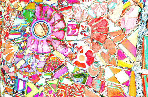 Gaudi Mosaic Pink | Rectangle
